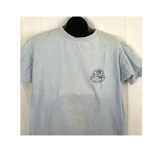 VTG Brewed In Honolulu Lager HULA BEER Blue T-Shirt Men's XL Single Stitch READ - Picture 5 of 9